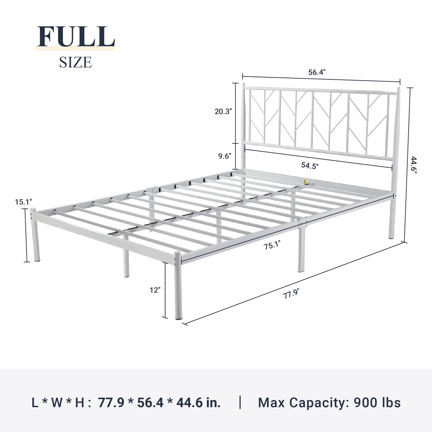 Allewie Gold Modern Platform Bed Frame with Vintage Headboard, 12'' Under-bed Storage