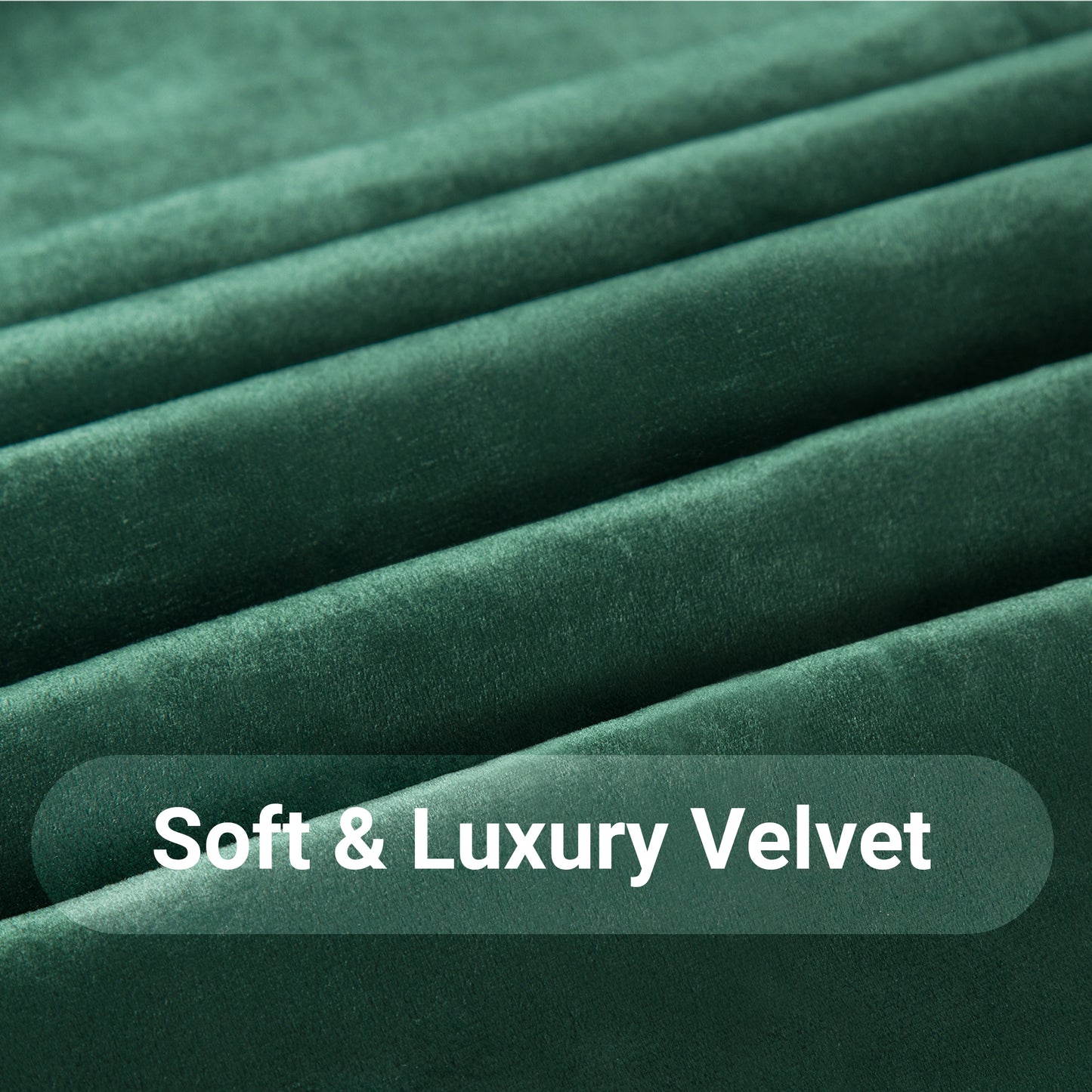 Allewie Full Size Velvet Upholstered Bed Frame with Vertical Channel Tufted Headboard, Green