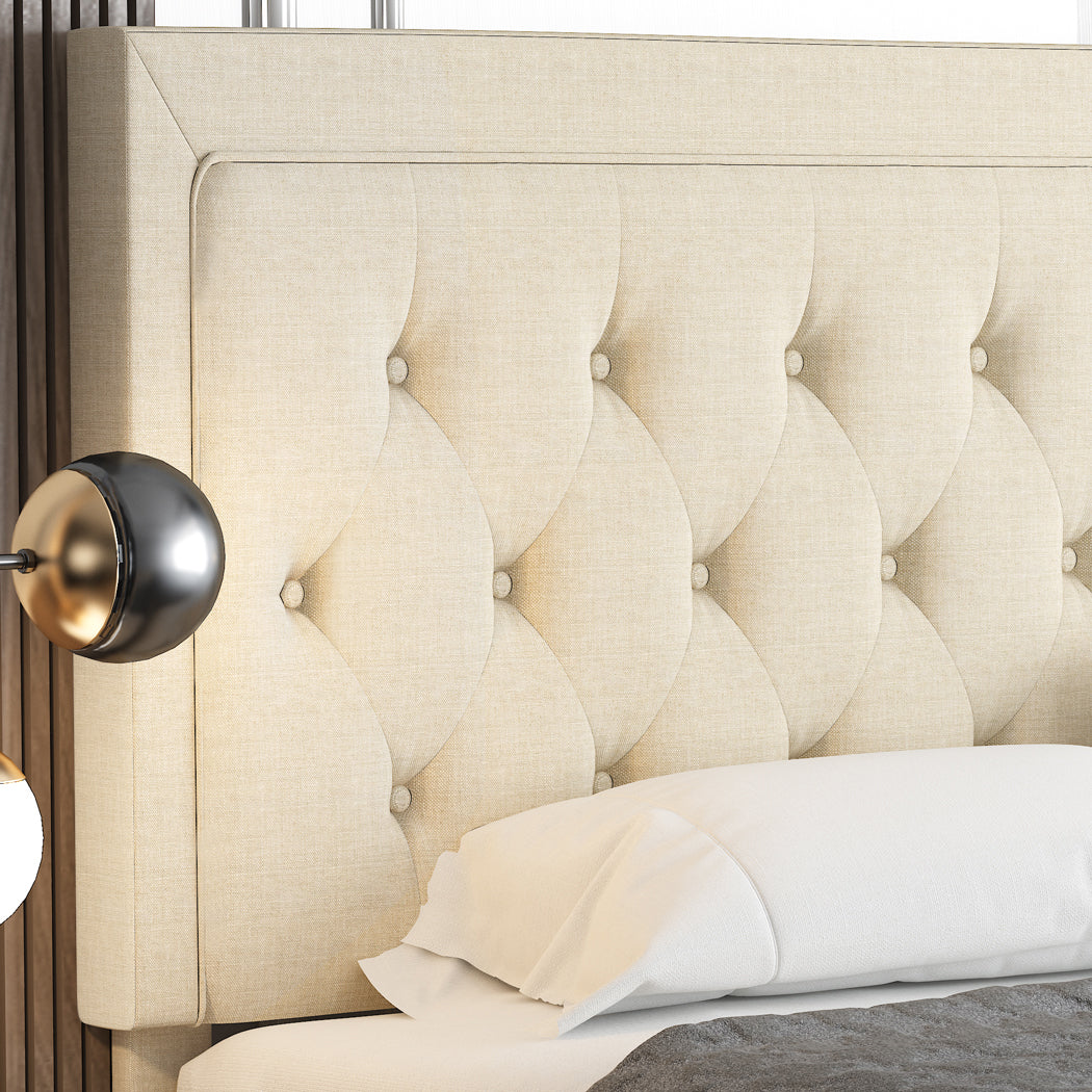 Allewie Bed Frame Upholstered Platform Bed with Adjustable Headboard