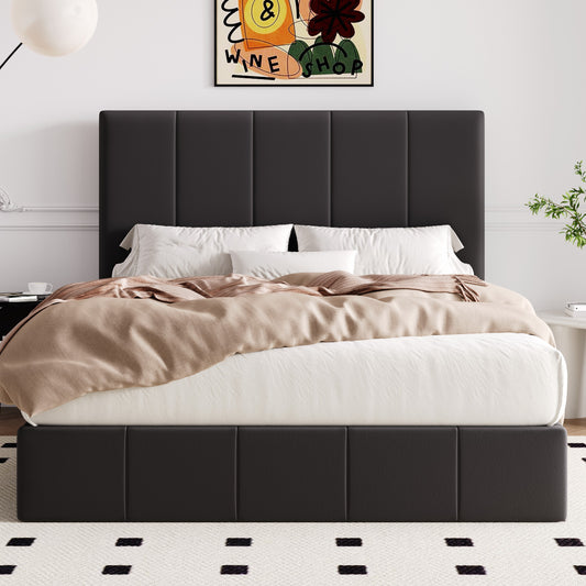 Allewie Platform Bed Frame with Adjustable Headboard, Ample storage space, No Box Spring Needed