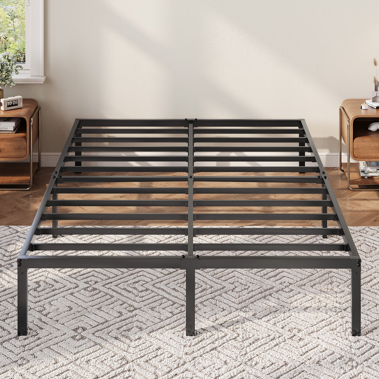 Allewie Bed Frame, 12 Inch Heavy Duty Metal Beds with Storage Space, Easy Assembly, Reinforced 6-Leg Support
