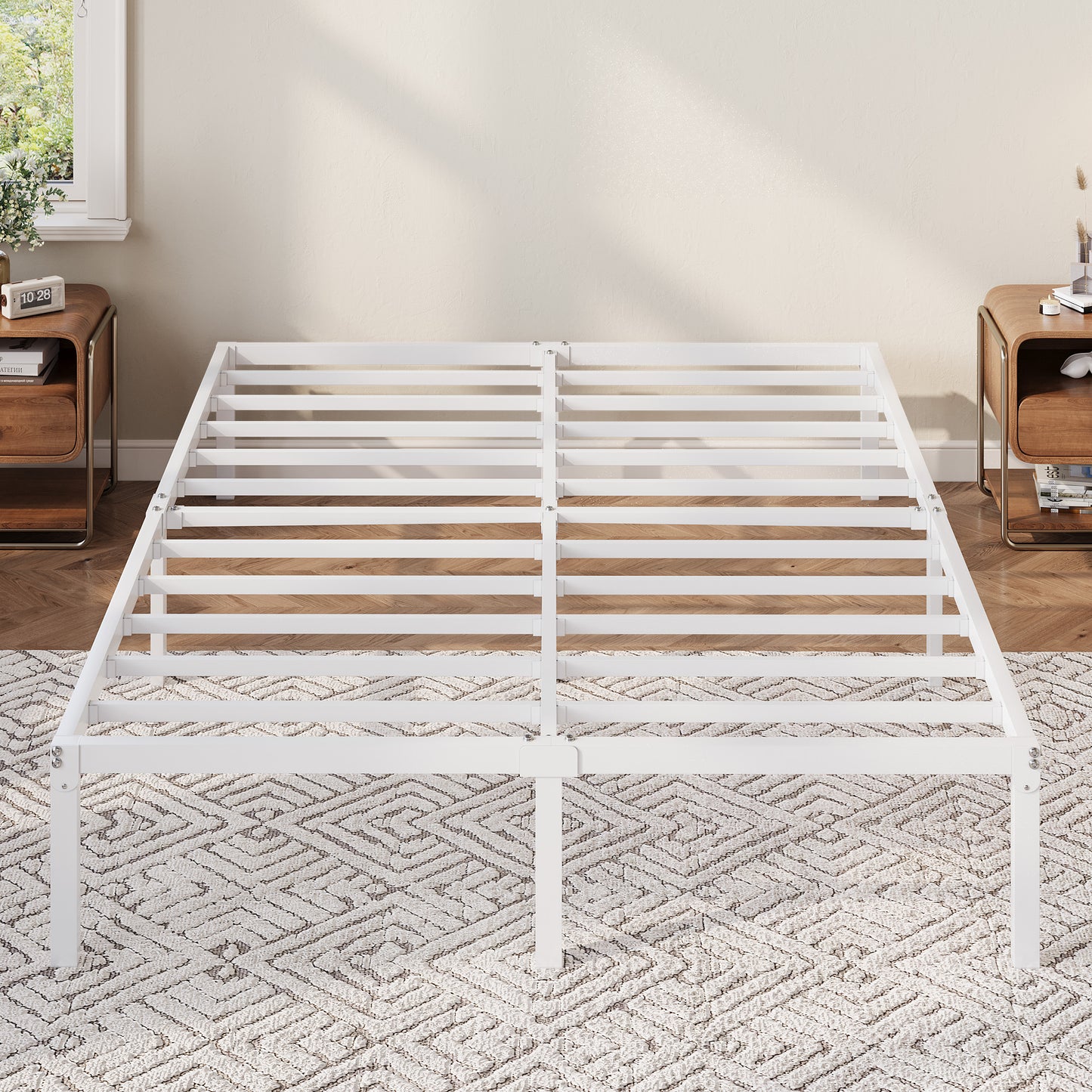Allewie Bed Frame, 12 Inch Heavy Duty Metal Beds with Storage Space, Easy Assembly, Reinforced 6-Leg Support