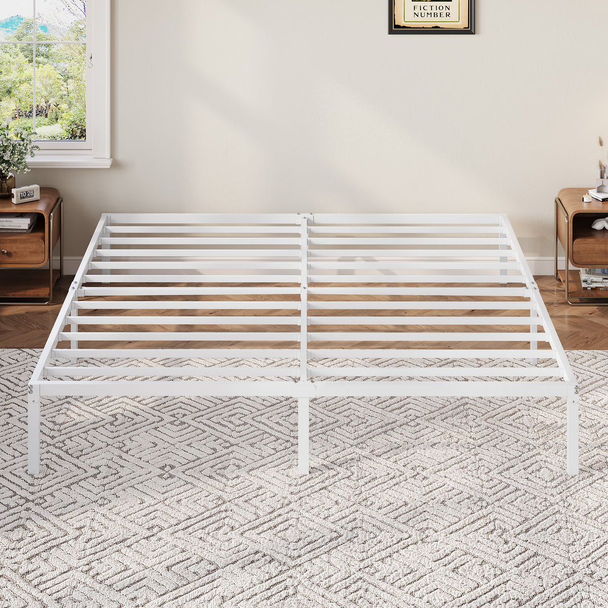 Allewie Bed Frame, 12 Inch Heavy Duty Metal Beds with Storage Space, Easy Assembly, Reinforced 6-Leg Support