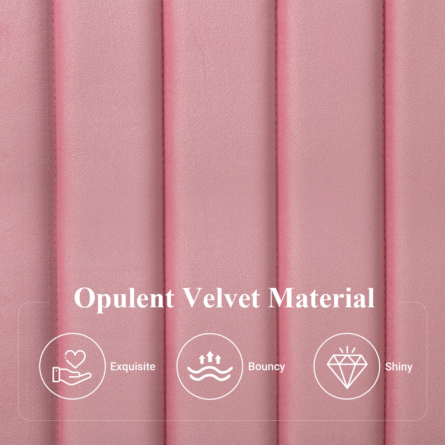 Allewie Velvet Upholstered Platform Bed Frame with Adjustable Vertical Channel Tufted Headboard