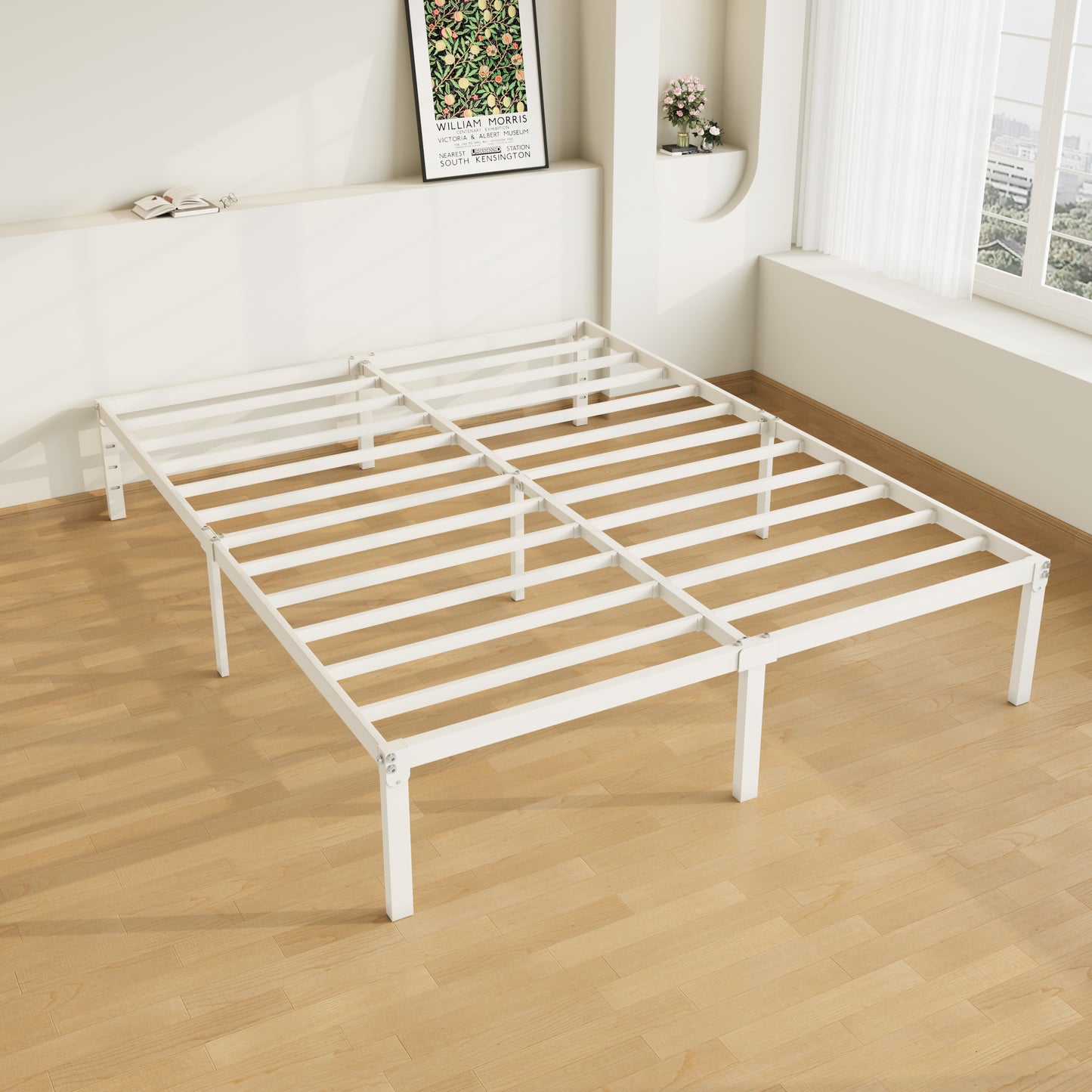 Allewie Bed Frame, 14 inch Metal Platform Beds with Storage Space, No Box Spring Needed and Easy Assembly
