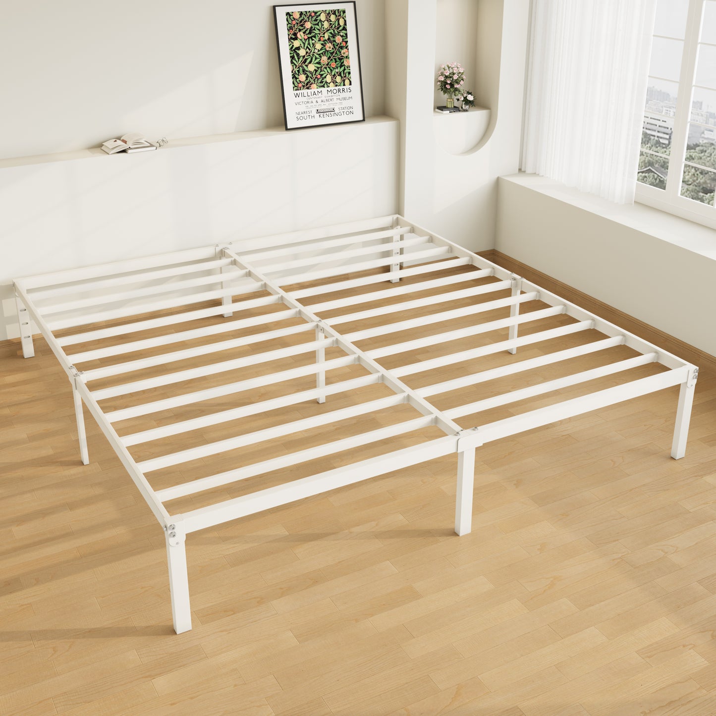 Allewie Bed Frame, 14 inch Metal Platform Beds with Storage Space, No Box Spring Needed and Easy Assembly