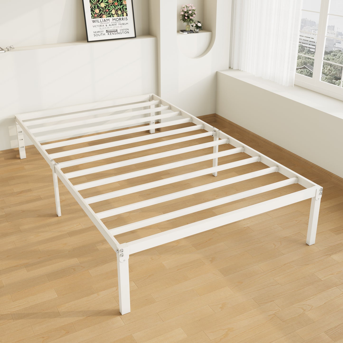 Allewie Bed Frame, 14 inch Metal Platform Beds with Storage Space, No Box Spring Needed and Easy Assembly